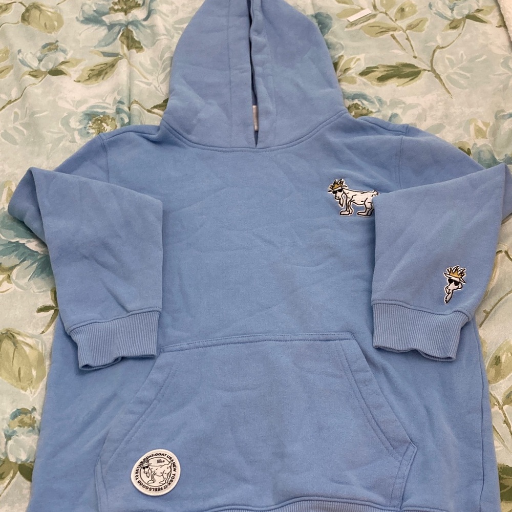 Kids blue GOAT USA hoodie